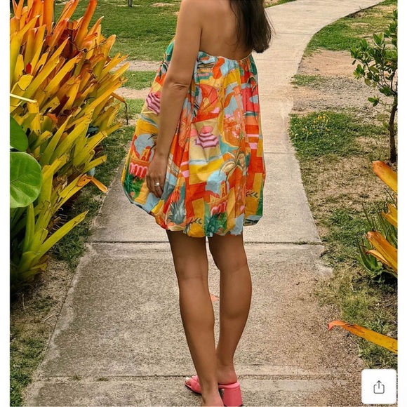 NWT! SHOW ME YOUR MUMU BEVERLY BUBBLE-HEM DRESS - Size Small 🏰 - Picture 6 of 6